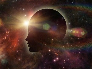 Mind Geometry series. Creative arrangement of Human profile math and design elements as a concept metaphor on subject of reason science technology and education